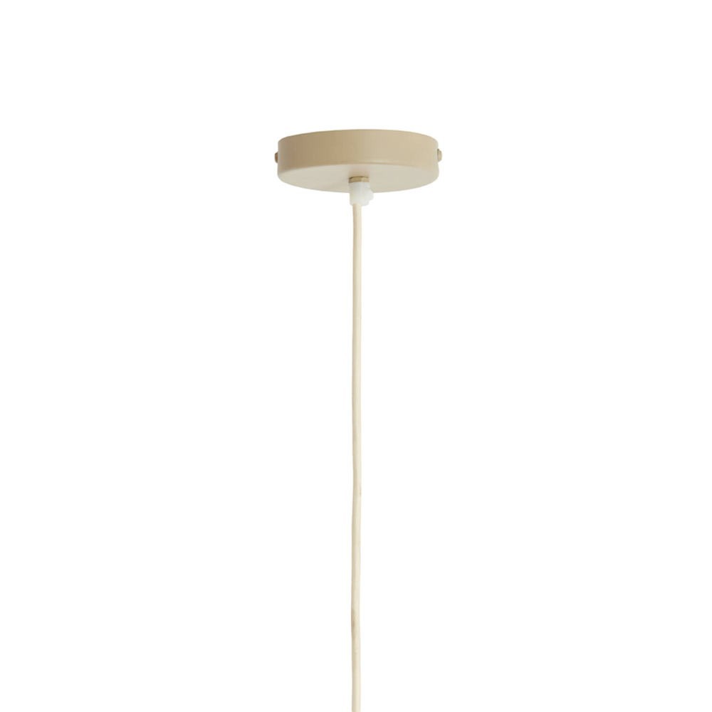 Diseño de Esmiria de suspensión en fibras naturales y madera marrón oscuro