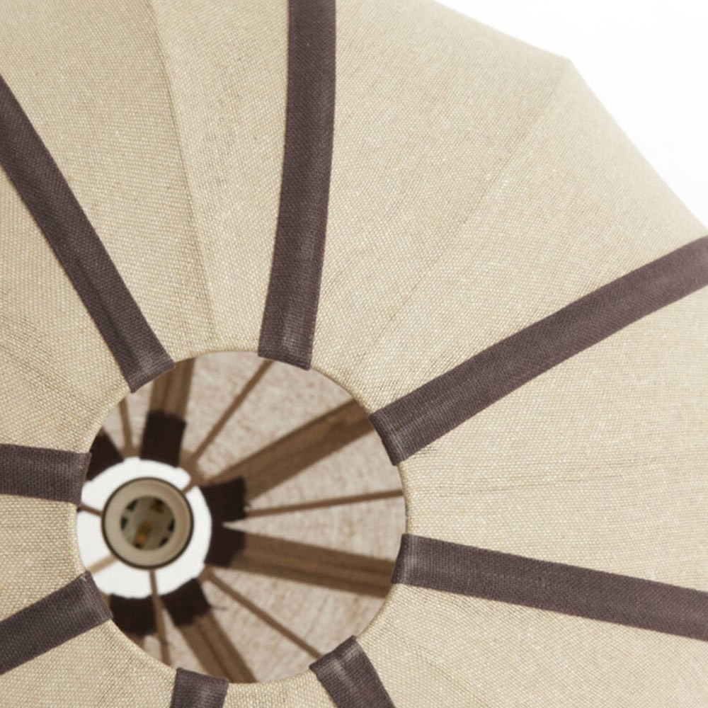 Sospensione Esmiria Design in fibre naturali e legno marrone scuro