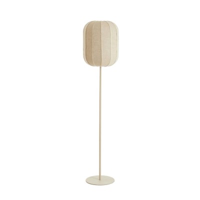 Solune Floor Lamp in Natural Linen with Sand Finish