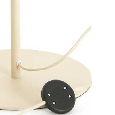 Solune Floor Lamp in Natural Linen with Sand Finish 2