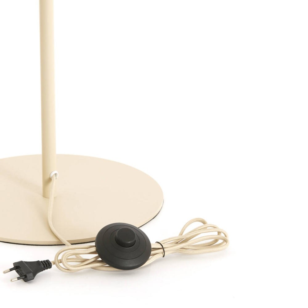 Solune Floor Lamp in Natural Linen with Sand Finish