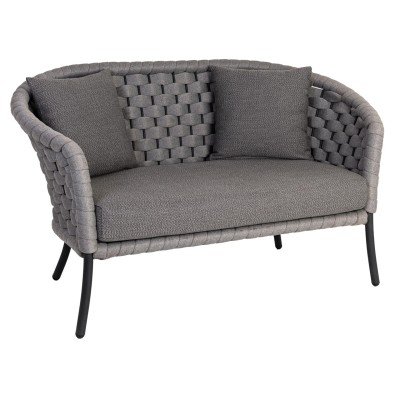 Canapé Cordial luxe 2 places extérieur en cordage et aluminium 2