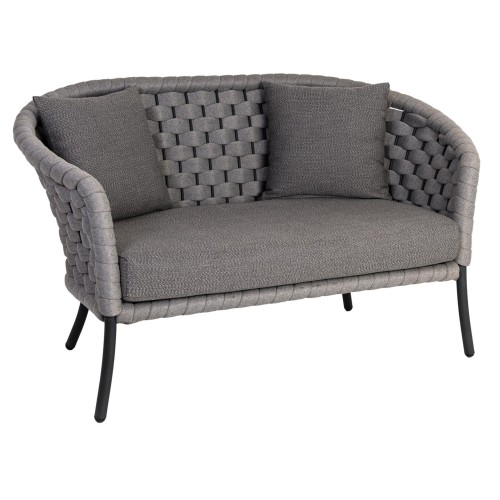 Canapé Cordial luxe 2 places extérieur en cordage et aluminium