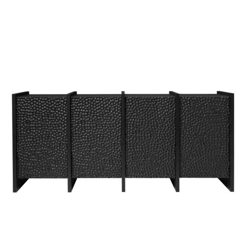 Dark ash design buffet with textured facade