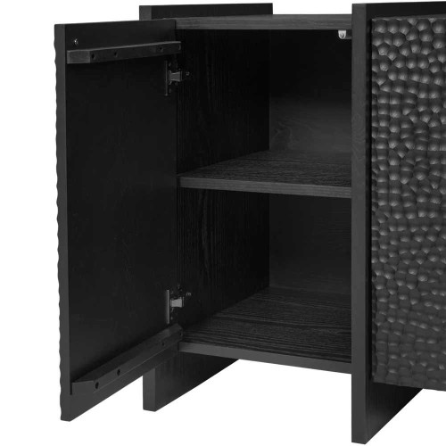Dark Esche Designbuffet mit strukturierter Fassade