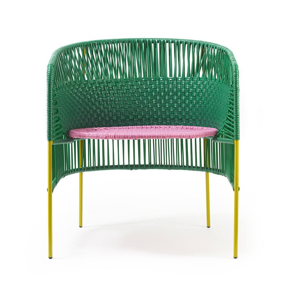 Caribe Lounge chair green/pink/curry ames
