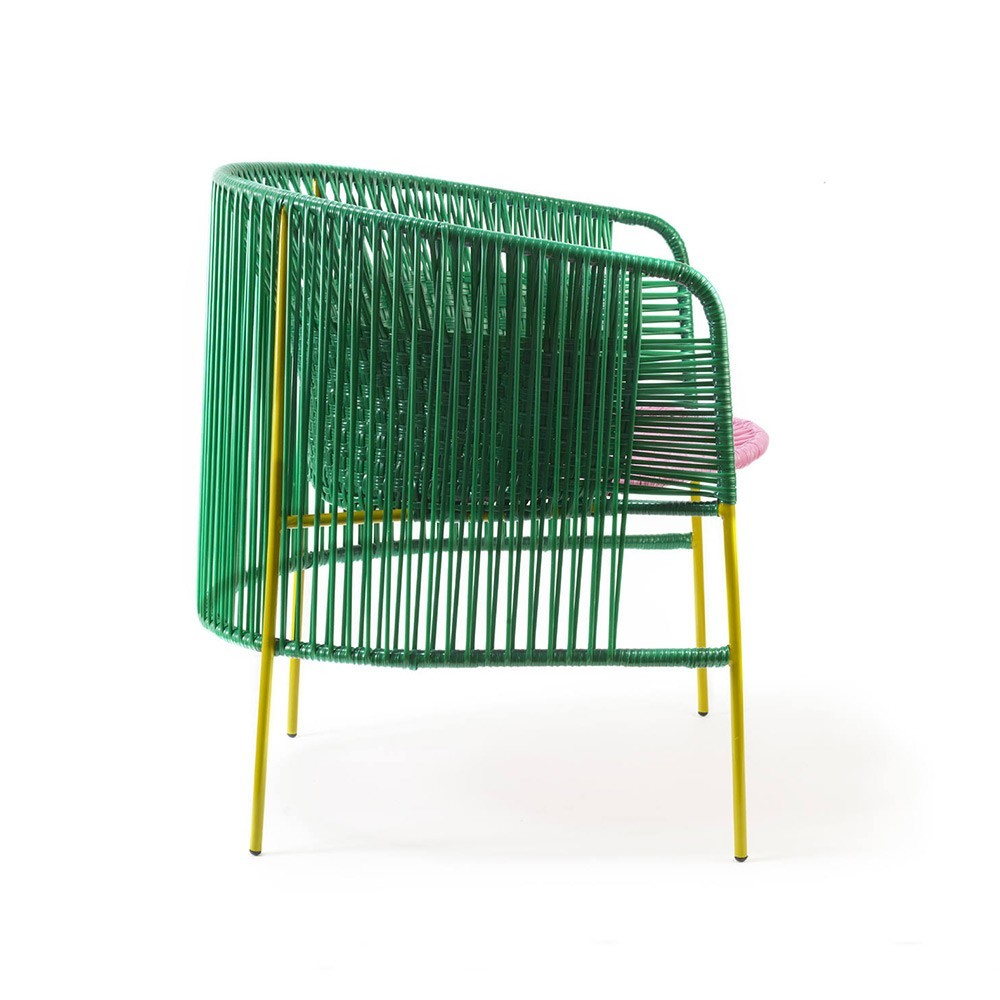 Caribe Lounge chair green/pink/curry ames