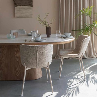 Oval 180 cm oak oak dining table