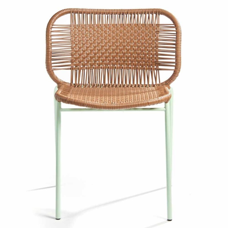 Chaise Cielo brun caramel/vert pastel