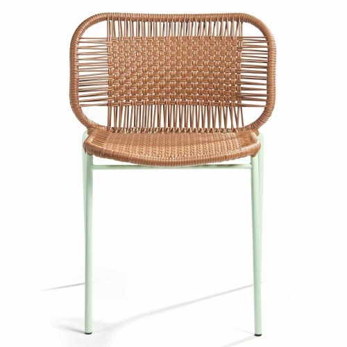 Chaise Cielo brun caramel/vert pastel