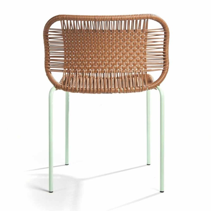 Silla de caramelo marrón caramelo / verde pastel
