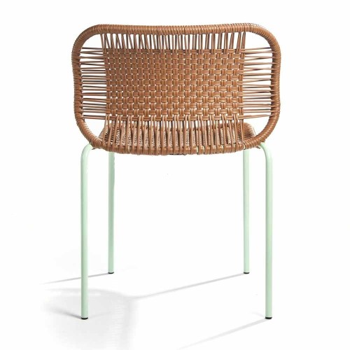 Chaise Cielo brun caramel/vert pastel