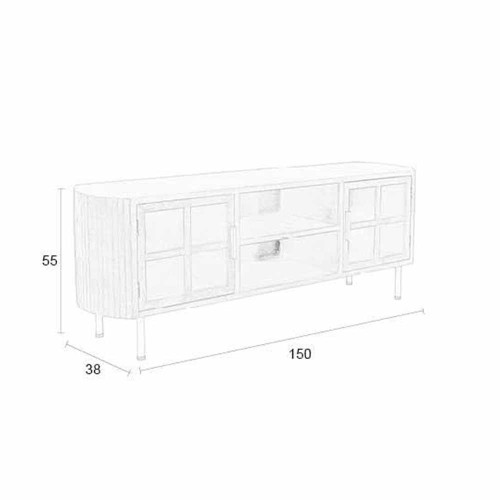 Buffet Bas Yaro Wood Hevéa Brown