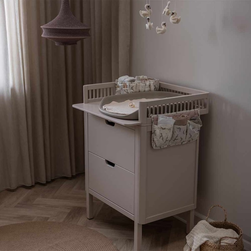 Mesa cambiante Sebra, cajones, rosa, FSC ™ Mix