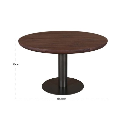 Eettafel Baldwin SpiceBrown 130Ø