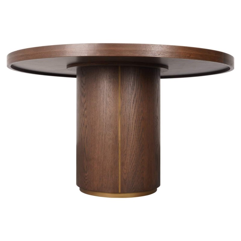 WILLOX BEIGE 130Ø Eettafel met glas