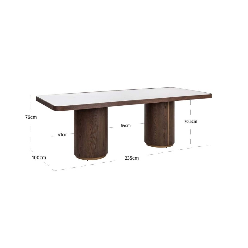 Willox Beige 235 Esstisch mit Glas