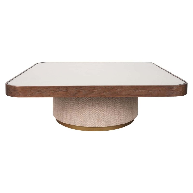 Beige Willox-salontafel met glas (set van 2)