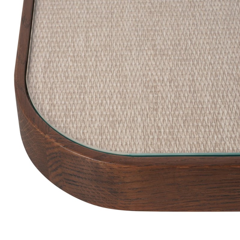 Beige Willox coffee table with glass (set of 2)