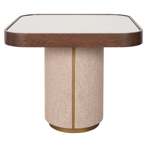 Tavolo di supporto beige wilox con vetro