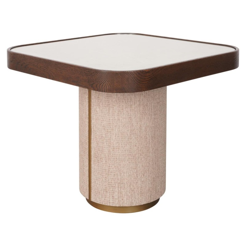 WILLOX BEIGE SUPPORTABLE TABLE with glass