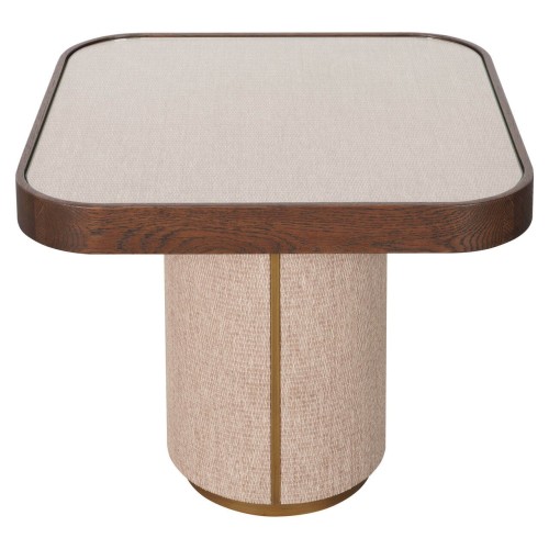 Table d'appoint Willox beige avec verre