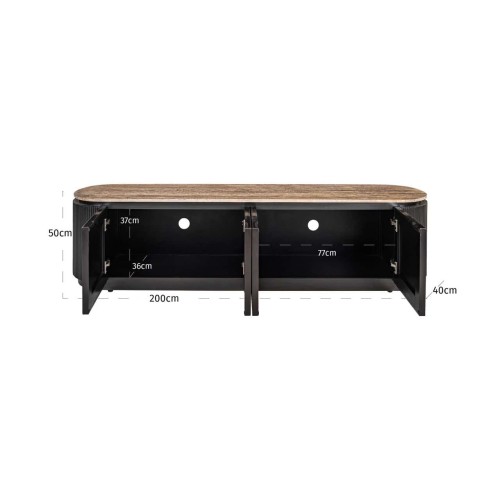 Cabinet TV Russo Ash Brown 4 porte
