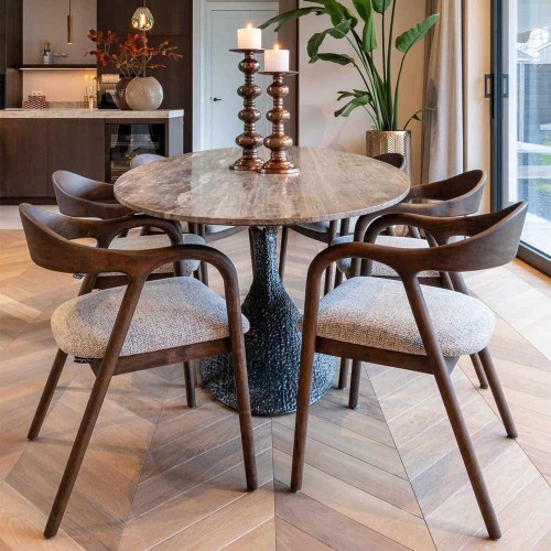RUSSO ASH BROWN OVAL 235 dining table