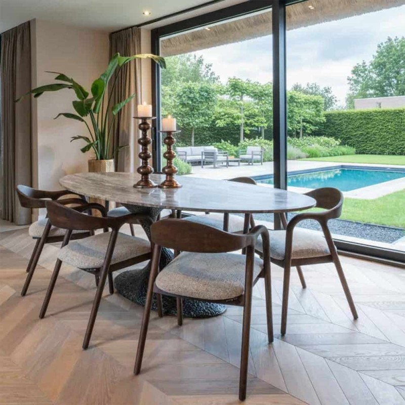 Table à manger Russo ash brown oval 235