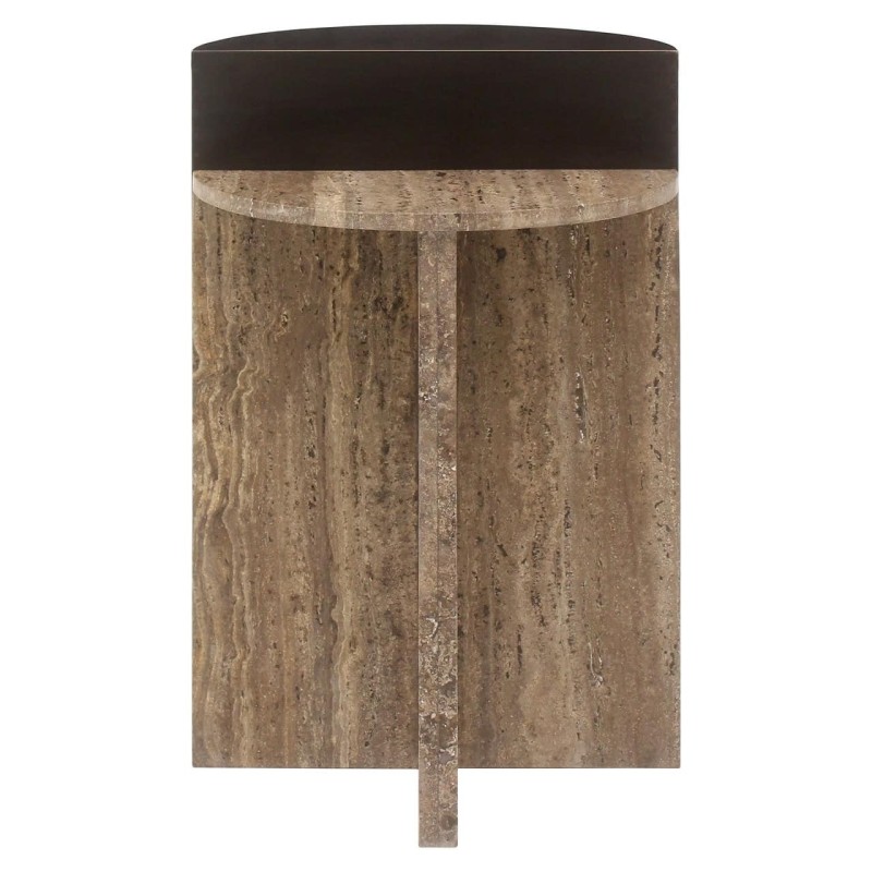 Mesa a lado marrón de ceniza