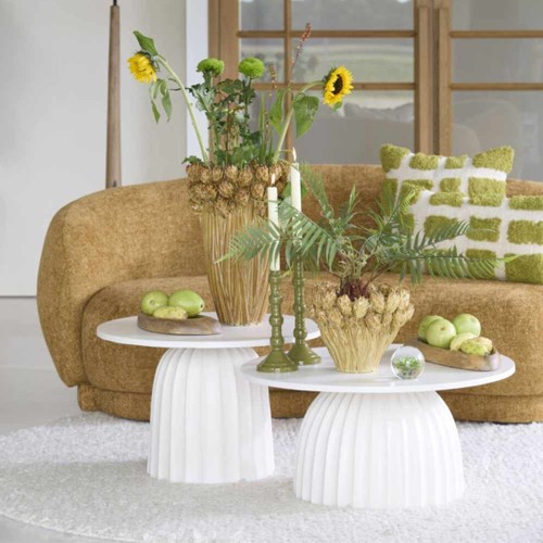 Mesa lateral Ø60x38 cm Veglia Cream