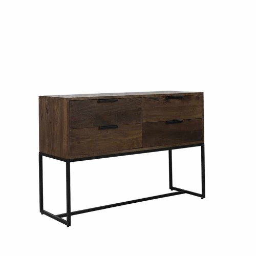 Console MEAVE bois brun foncé mat