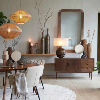 Cabinet 150x40x80 cm BITIKA bois brun foncé