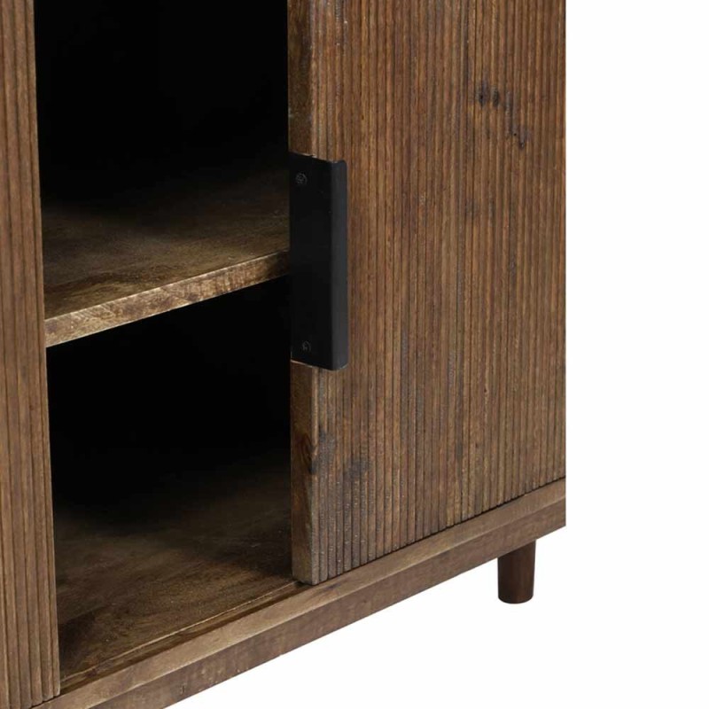 Cabinet 150x40x80 cm BITIKA bois brun foncé