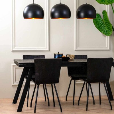 Suspension 3L 120x33x25 cm Jaicey Black Matte / Gold