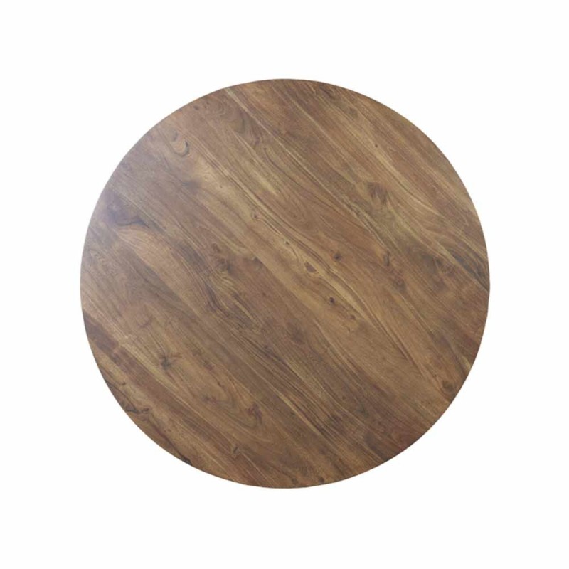 Mesa de comedor Ø140x76 cm Quézerza de madera Acacia Brown
