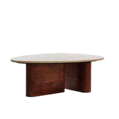 Salon table 90x72x31 cm MAHELONA TRAVERTIN