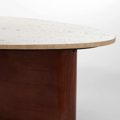 Salon table 90x72x31 cm MAHELONA TRAVERTIN