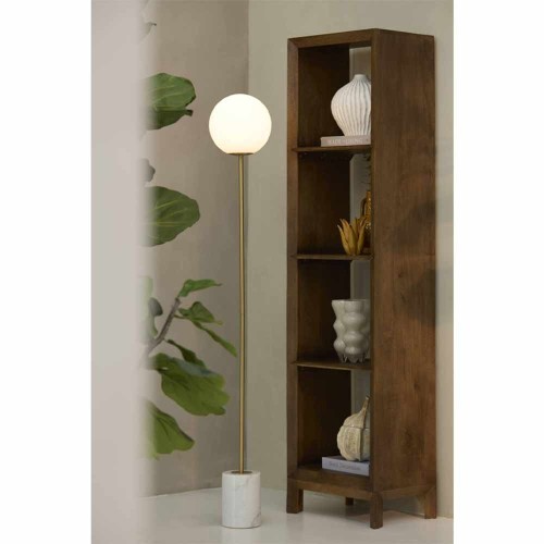 Estante 48x35x190 cm Sondrio madera marrón oscuro mate