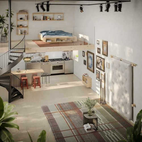 Divano letto a letti - 641 sabbia calda