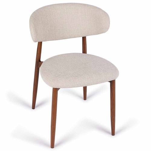Chaise Georgia beige pied noyer