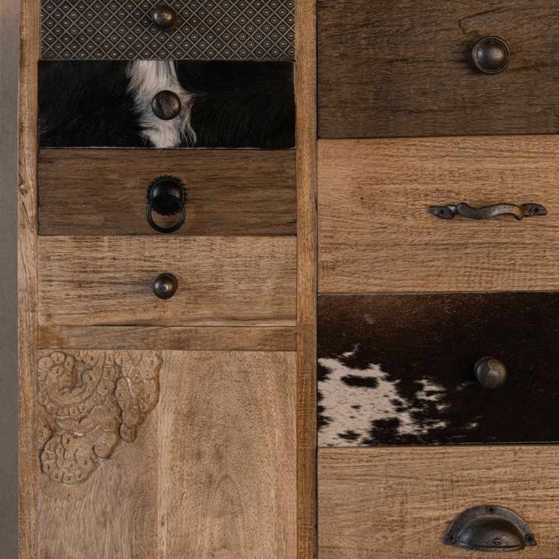 Legno di sollievo del cassettone del manguier naturale