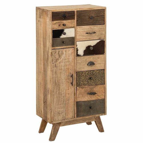 Commode Relief bois de manguier naturel