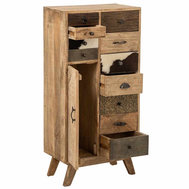Commode Relief bois de manguier naturel