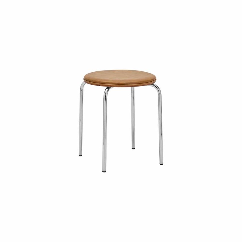 Tabouret HDComma cognac & chrome