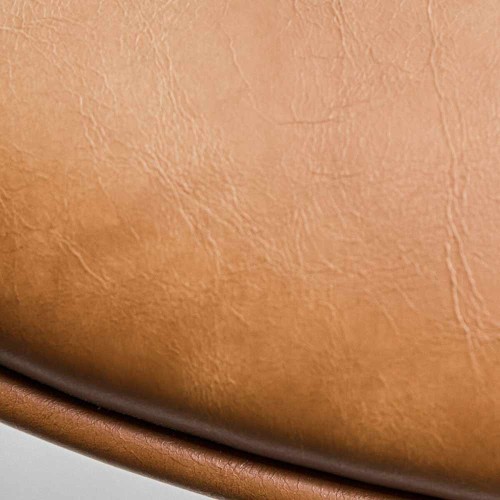 HDCOMMA Cognac & Chrome Hocker