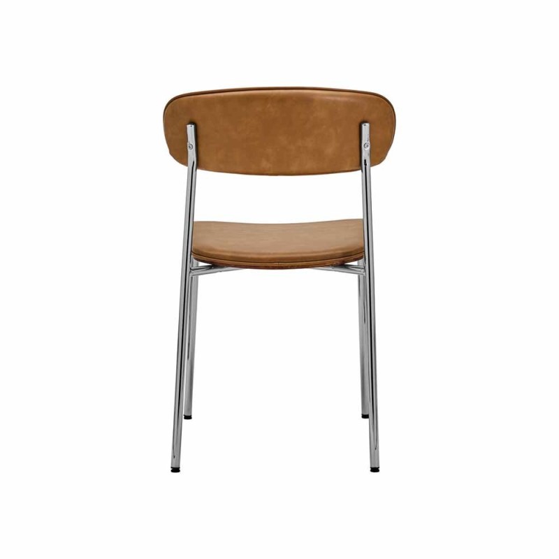 HDPOVA COGNAC Y SILLA DE CROMO (MUCHO DE 2)
