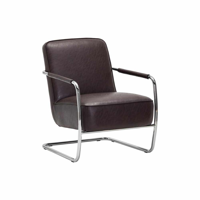 Fauteuil lounge HDComma mûre & chrome