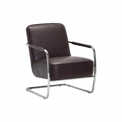 Fauteuil lounge HDComma mûre & chrome