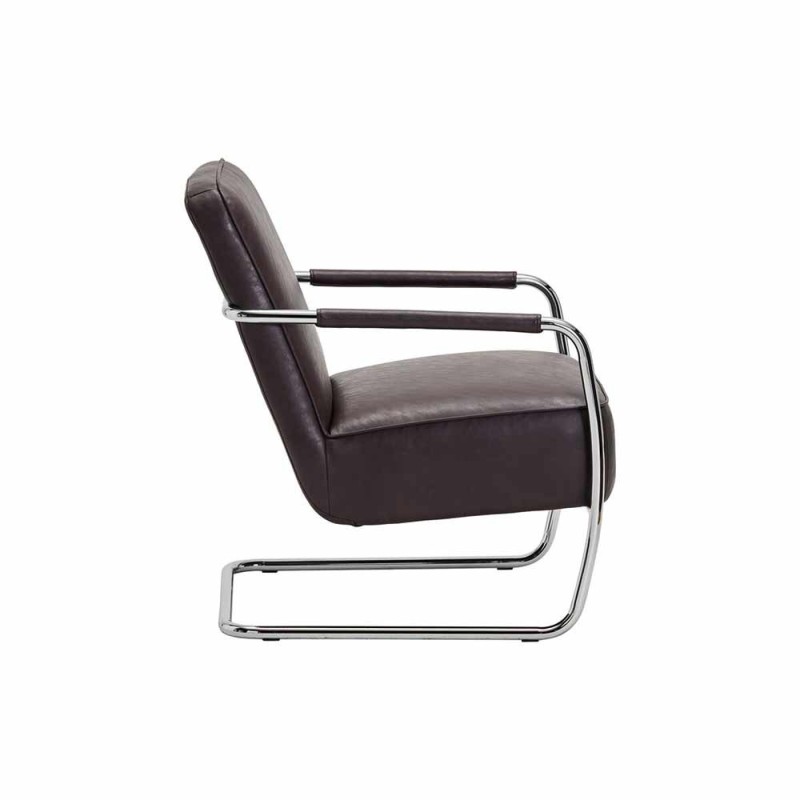 Fauteuil lounge HDComma mûre & chrome